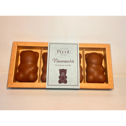 NOUVEAU - Oursons chocolat guimauve vanille - Pécou