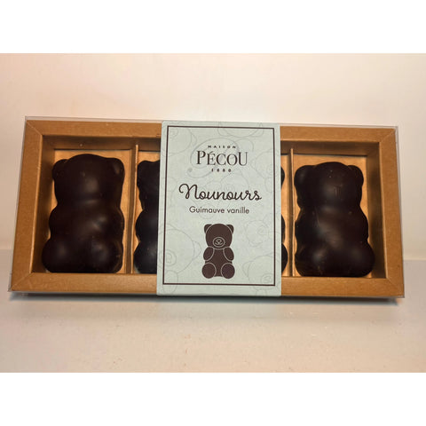 NOUVEAU - Oursons chocolat guimauve vanille - Pécou